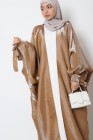 Satin oversized kimono with bow