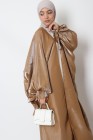 Satin oversized kimono with bow