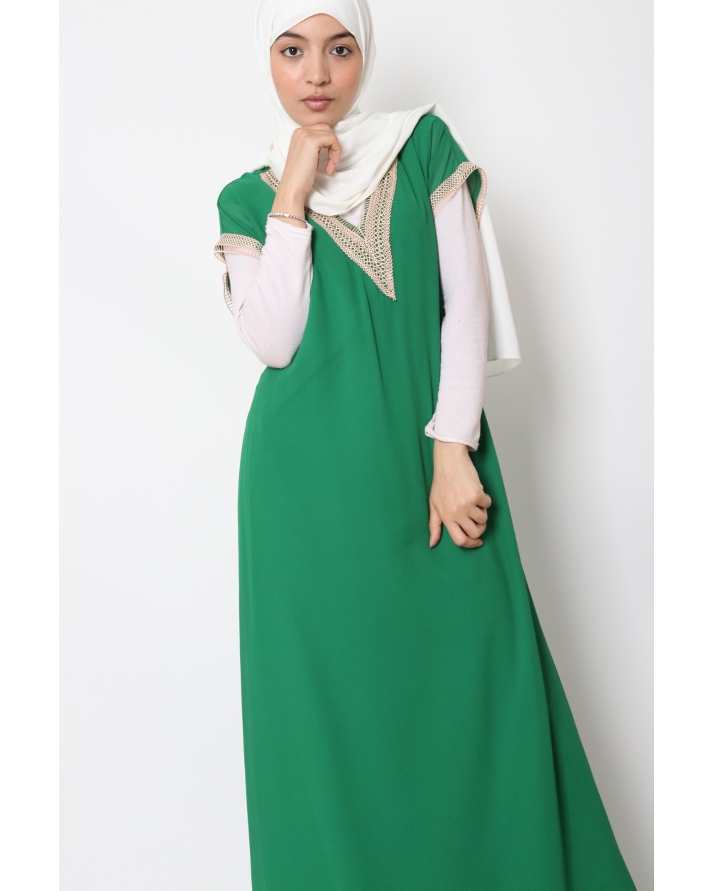 V-neck sleeveless underdress