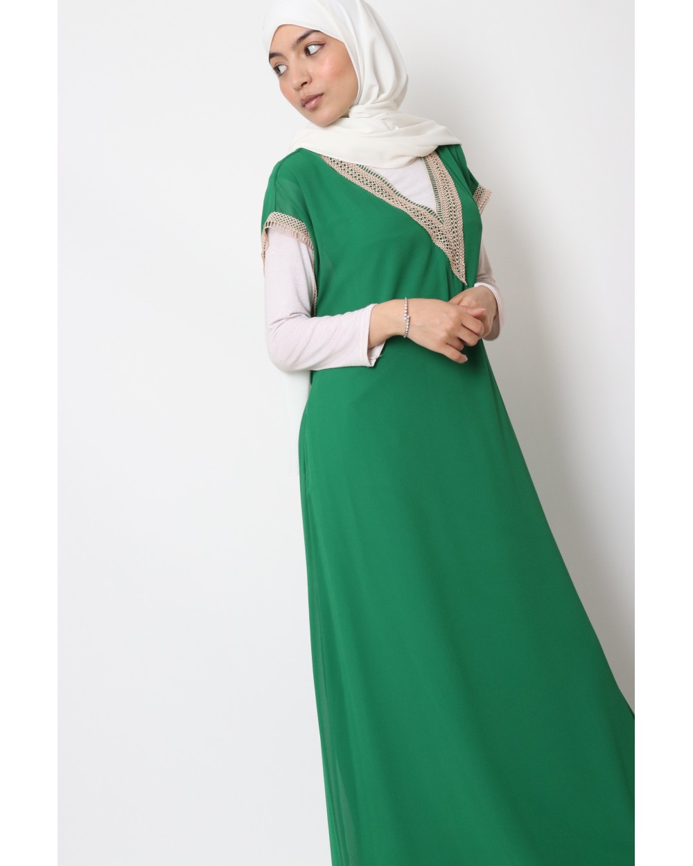 V-neck sleeveless underdress