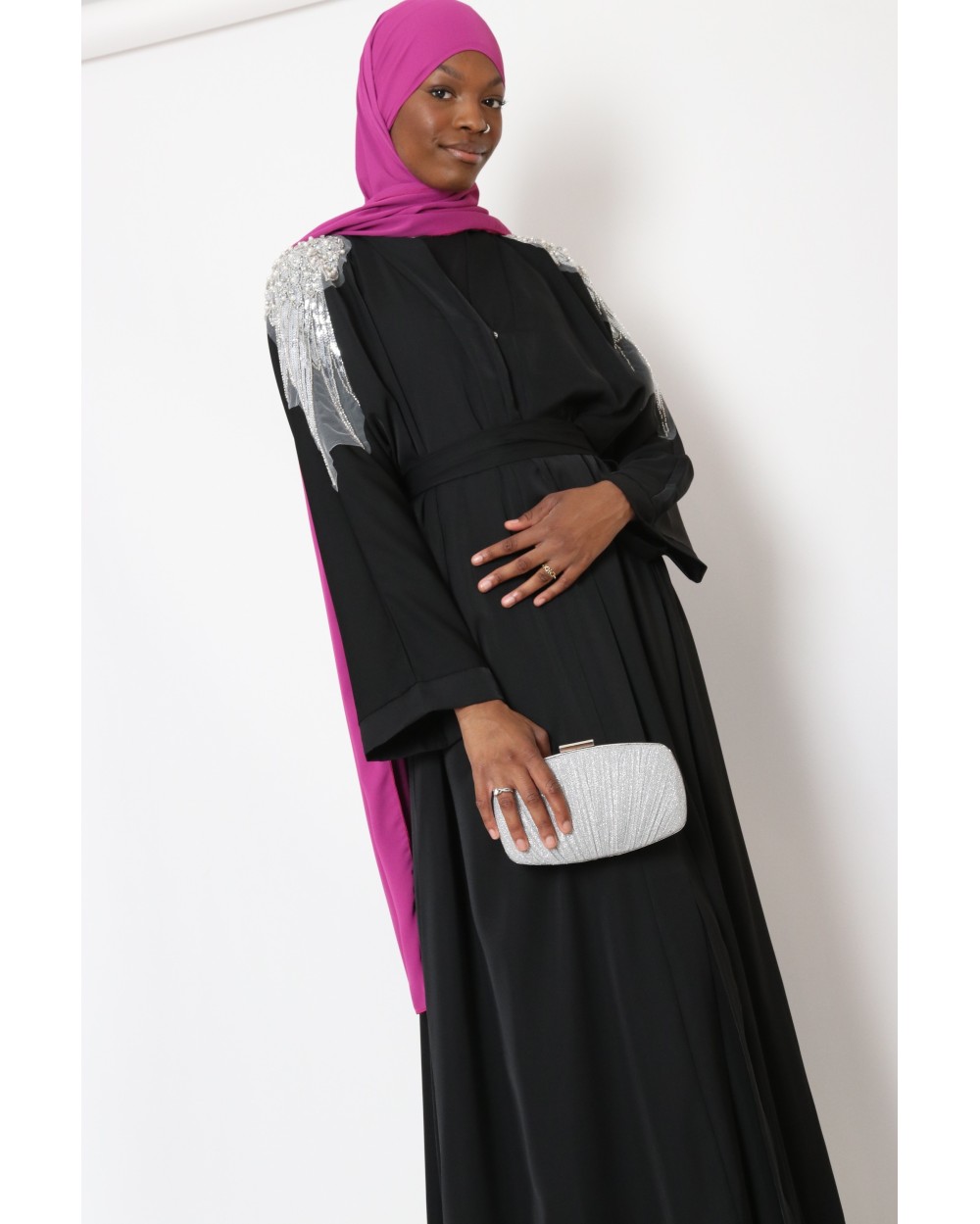 Kimono long bijoux epaule