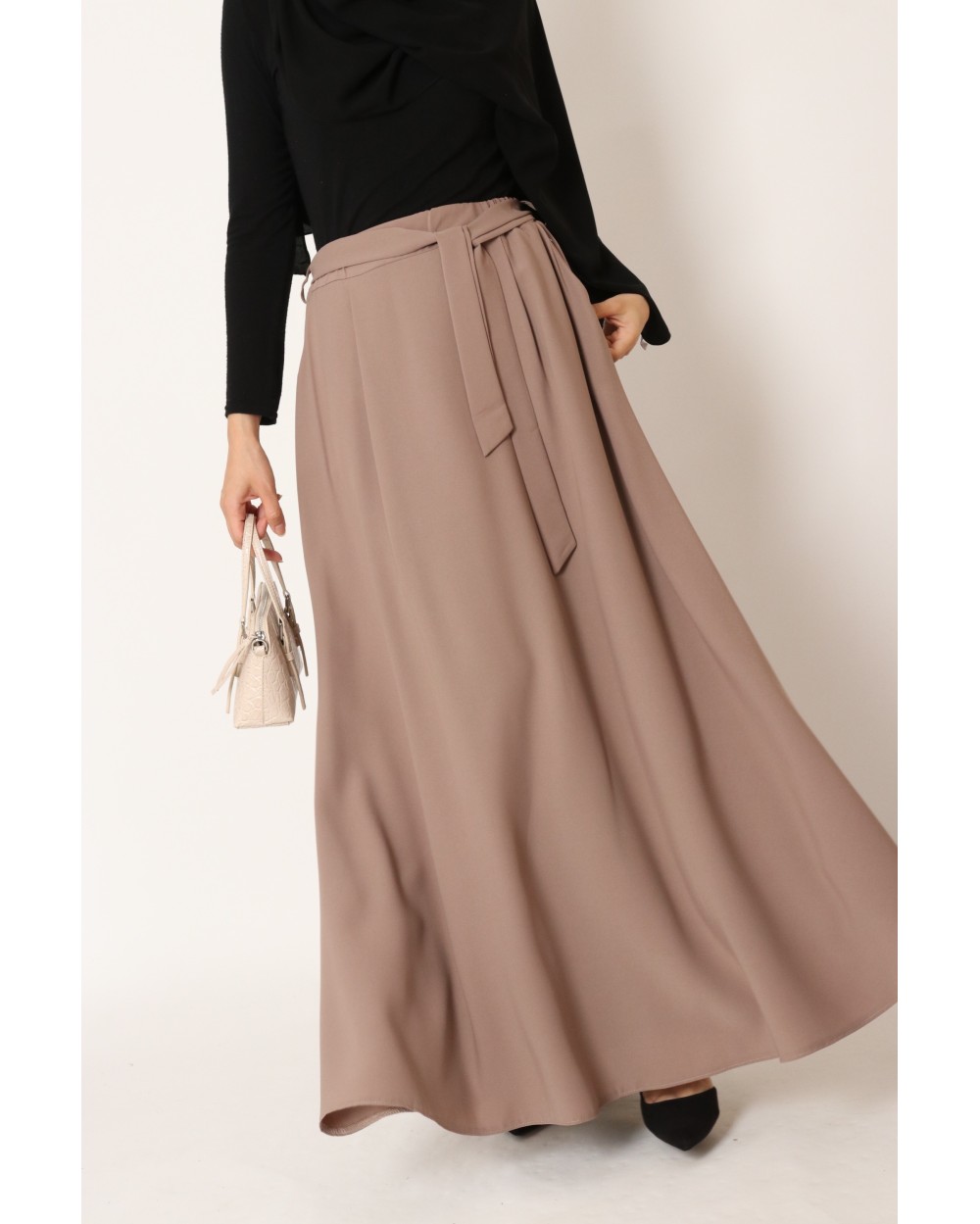 Long flared skirt