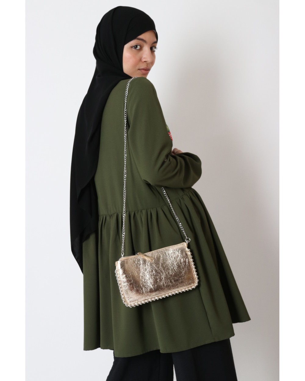 Kimono Bohème boléro mi-long avec pompons