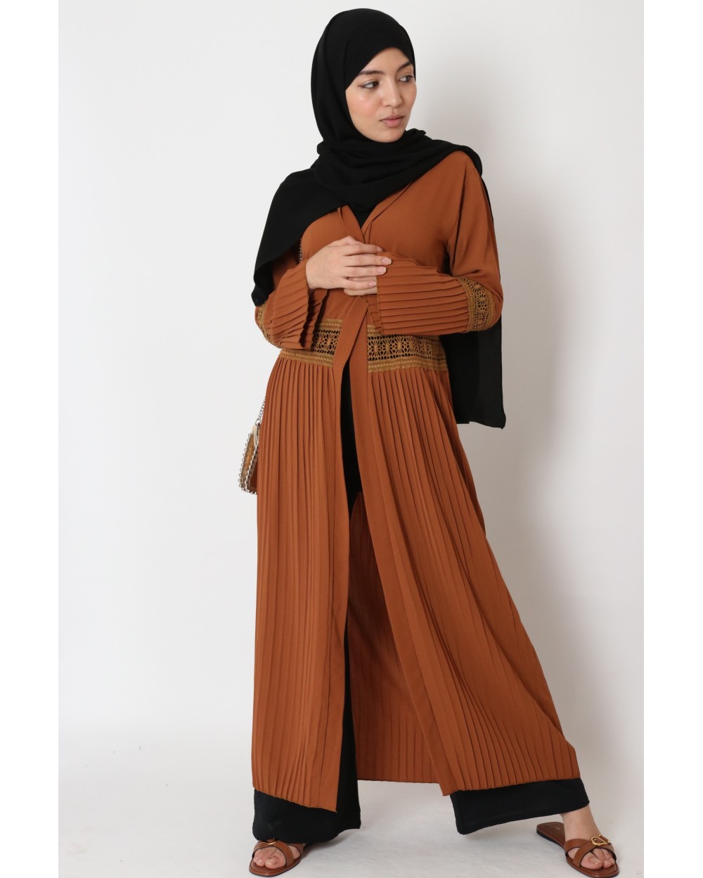 Kimono Kalanistra pleated with lace