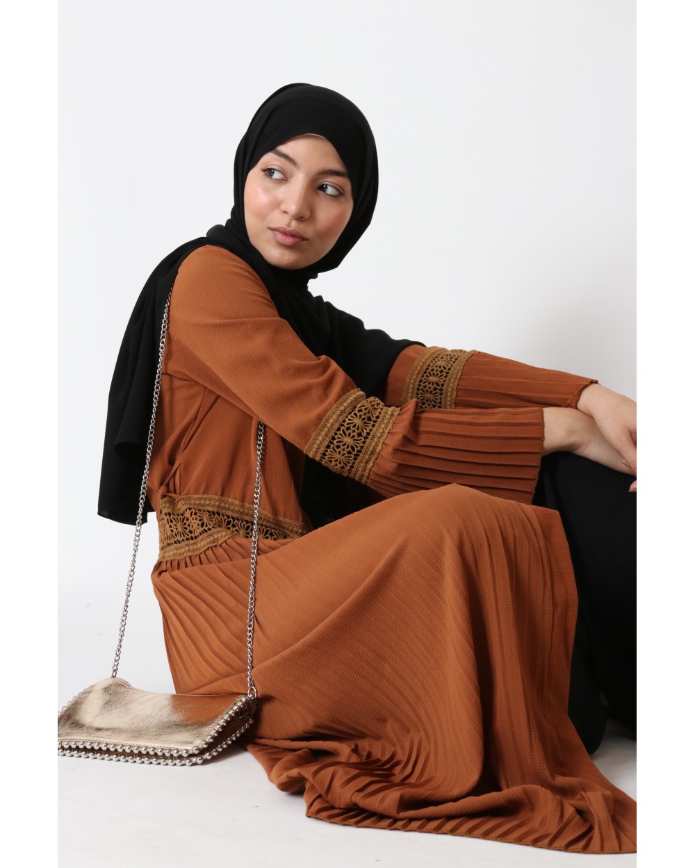 Kimono Kalanistra pleated with lace