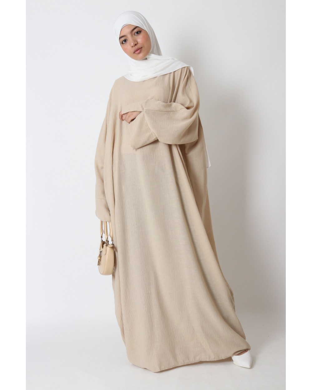 Robe papillon effet lin