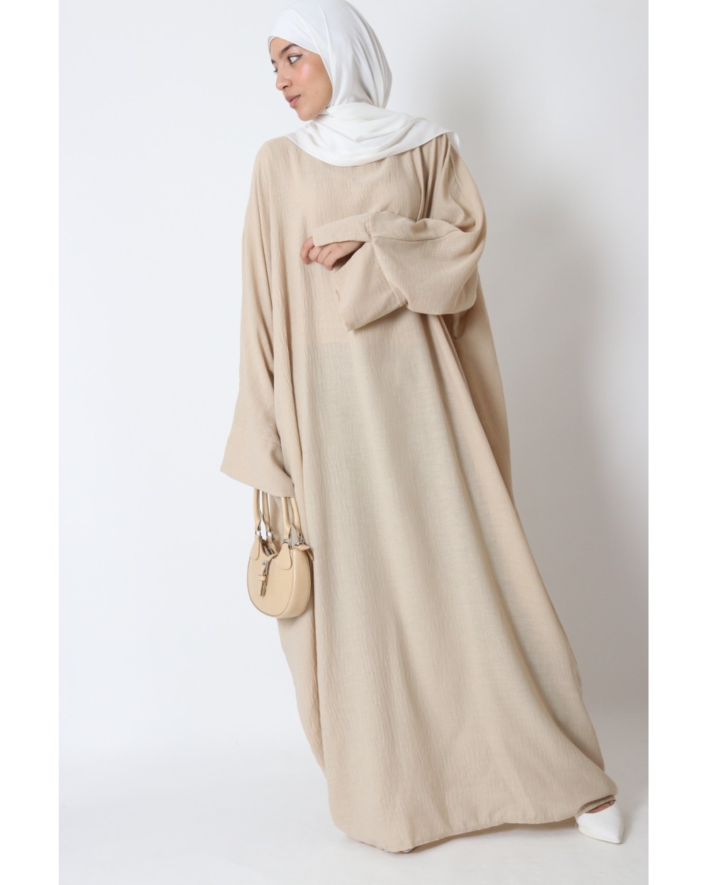 Linen effect butterfly dress