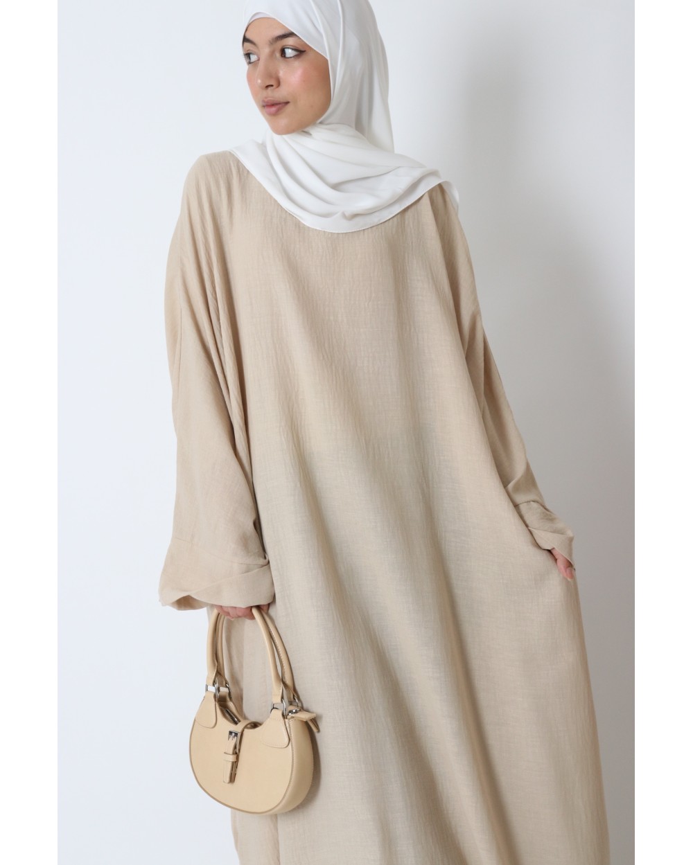 Linen effect butterfly dress