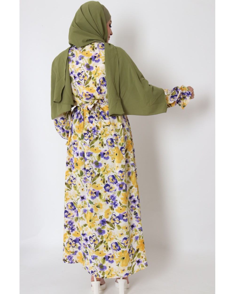 Flower dress with belt