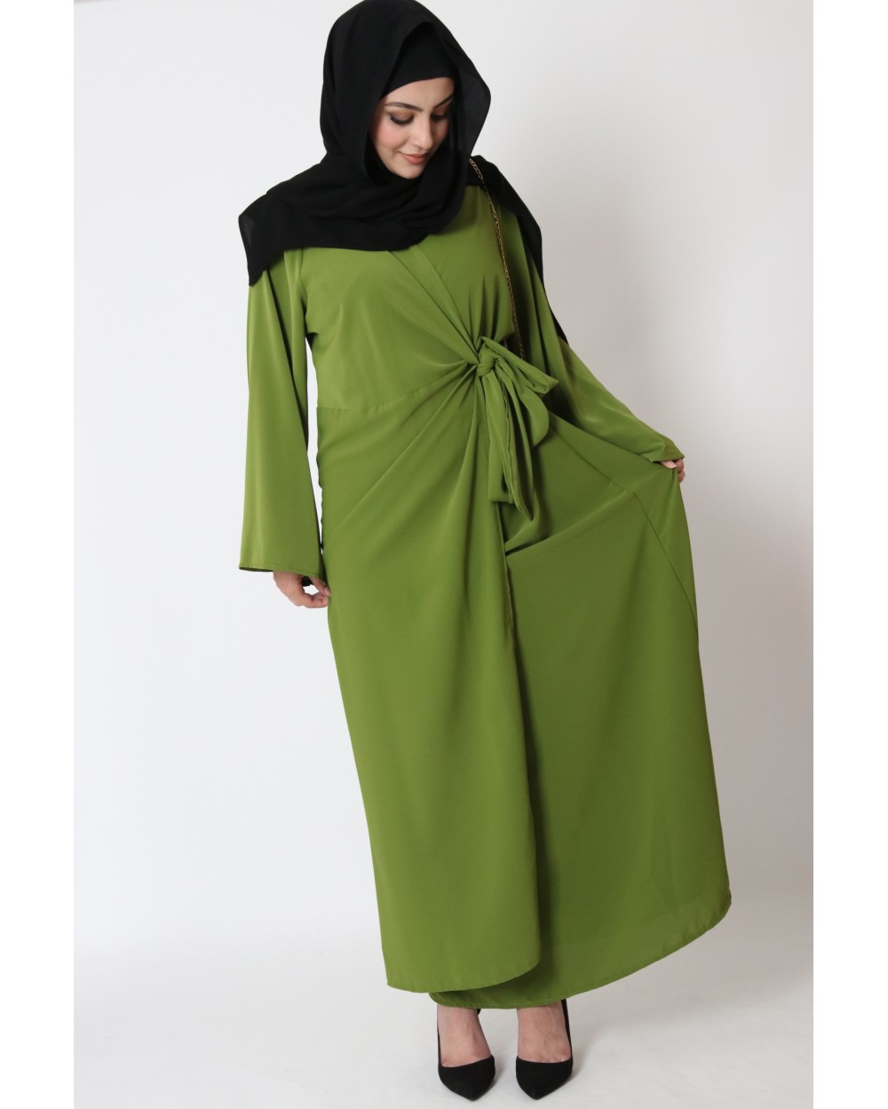 Robe kimono cache cœur soie de Médine