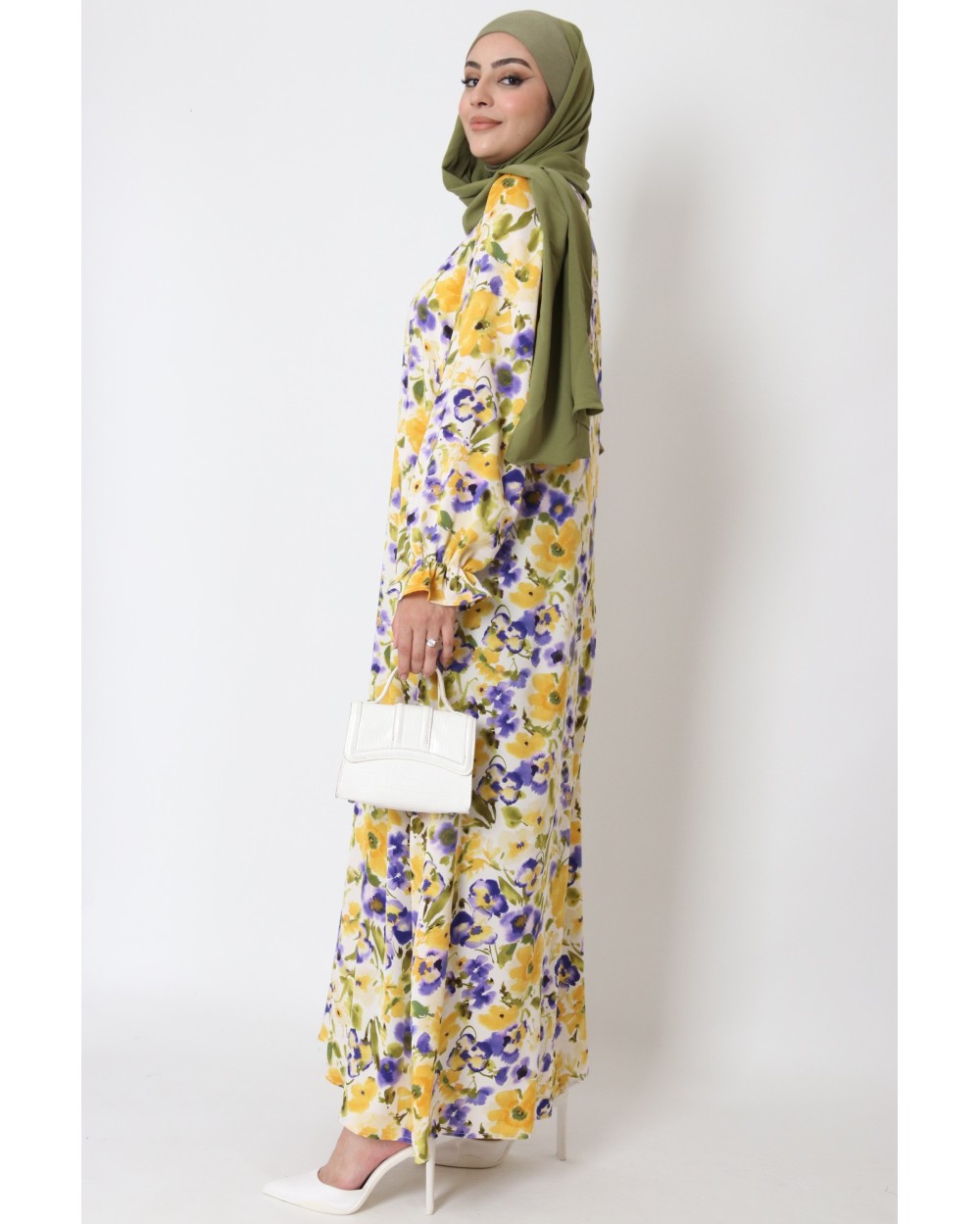 Flower dress with belt