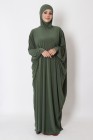 Integrated hooded butterfly abaya