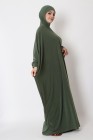 Integrated hooded butterfly abaya