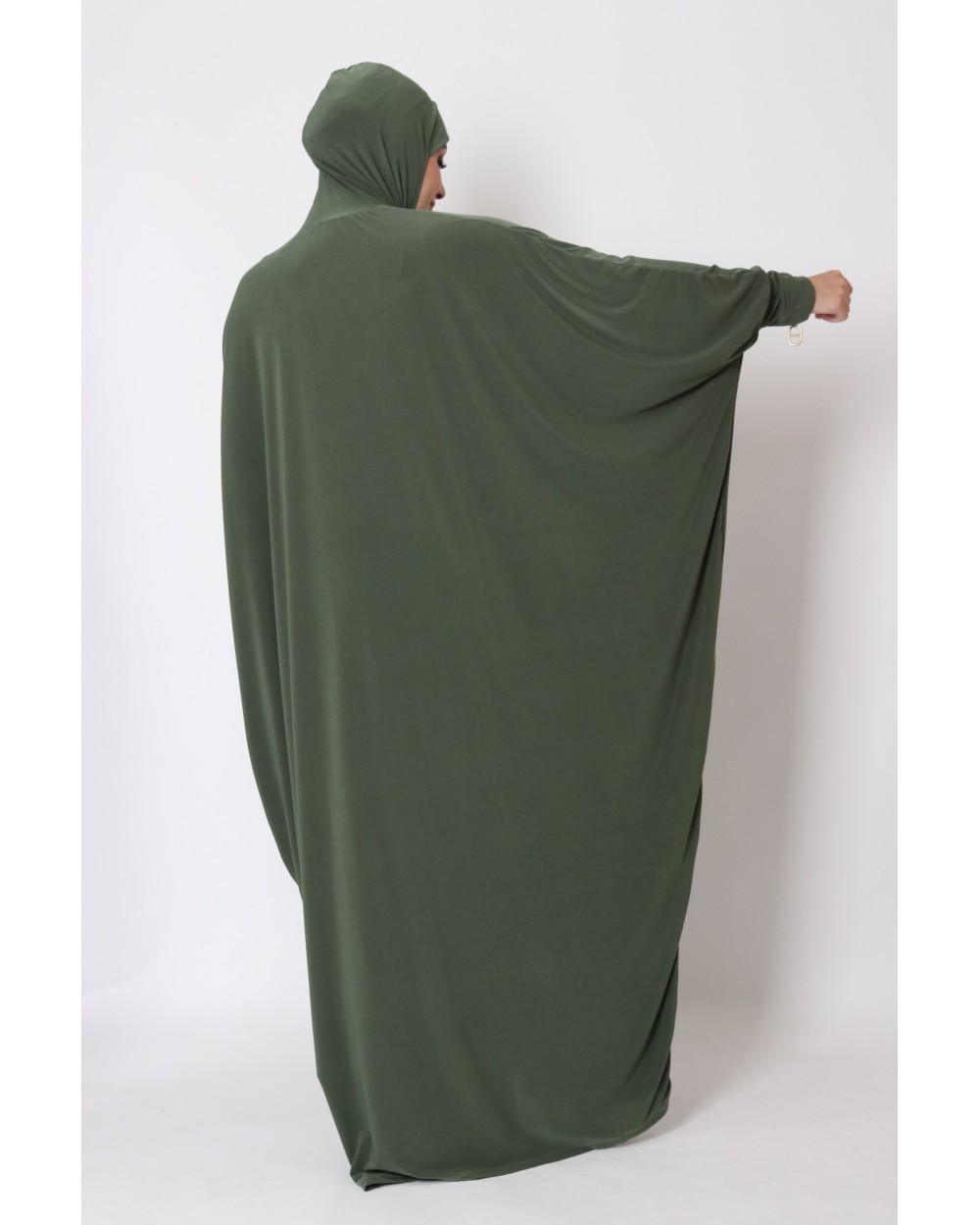 Integrated hooded butterfly abaya