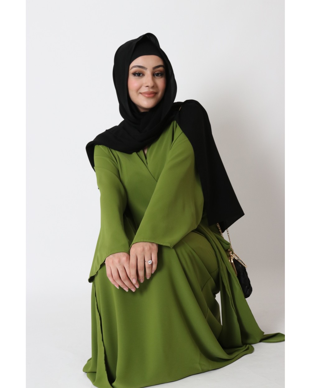 Robe kimono cache cœur soie de Médine