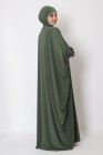 Integrated hooded butterfly abaya