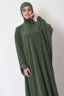 Integrated hooded butterfly abaya
