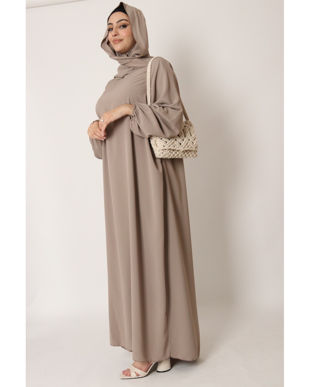 Abaya hijab integrated medina silk