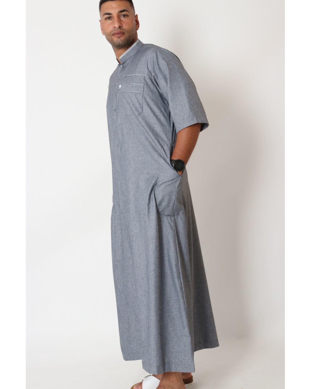 Zein Short Sleeve Collared Kamees