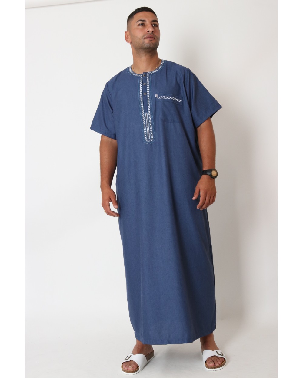 Qamis léger effet coton Zein