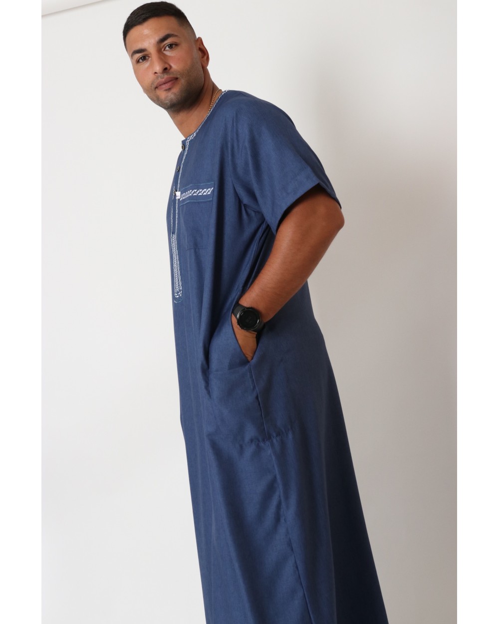 Zein lightweight cotton-effect thobe