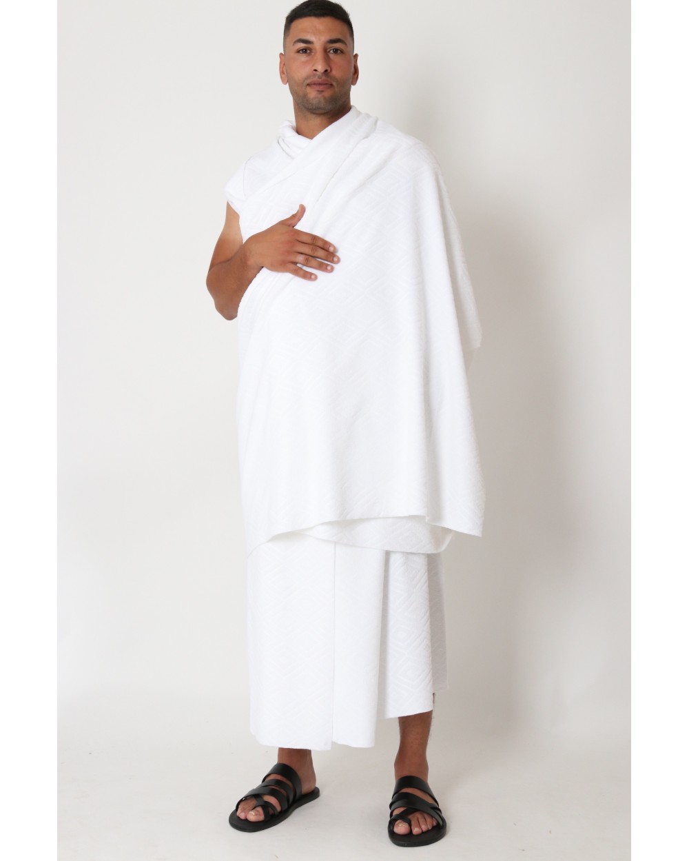 Ihram holding umrah and Hajj pilgrimage