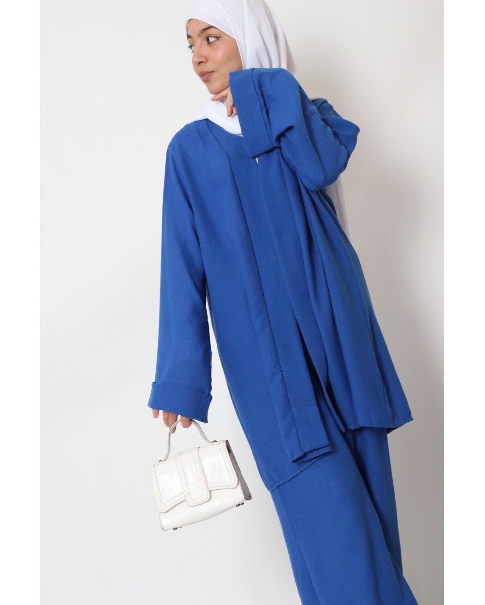 Linen kimono and pants set