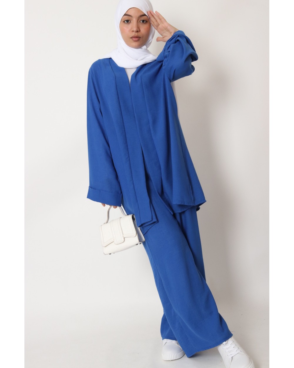 Linen kimono and pants set