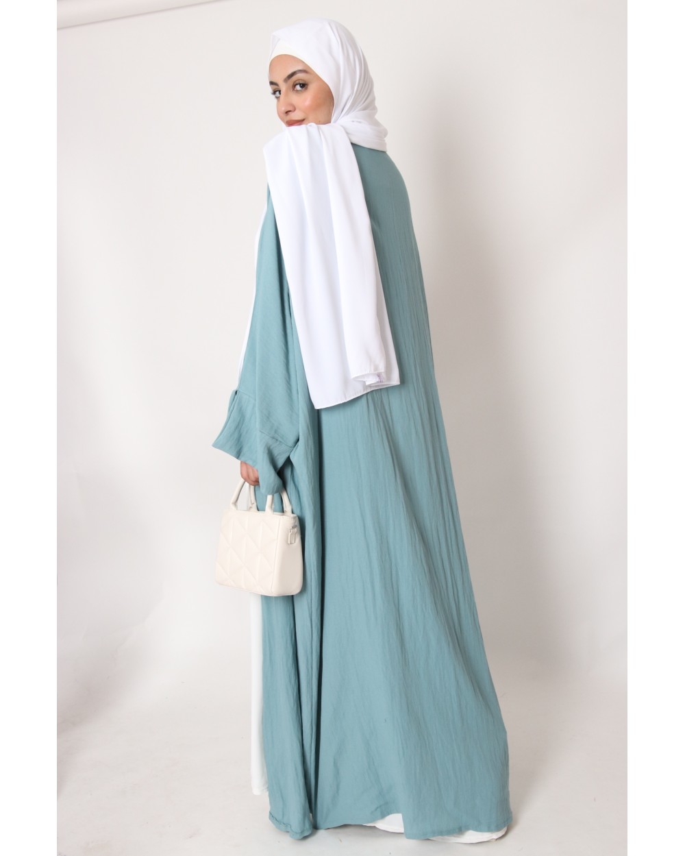 Linen butterfly cut kimono