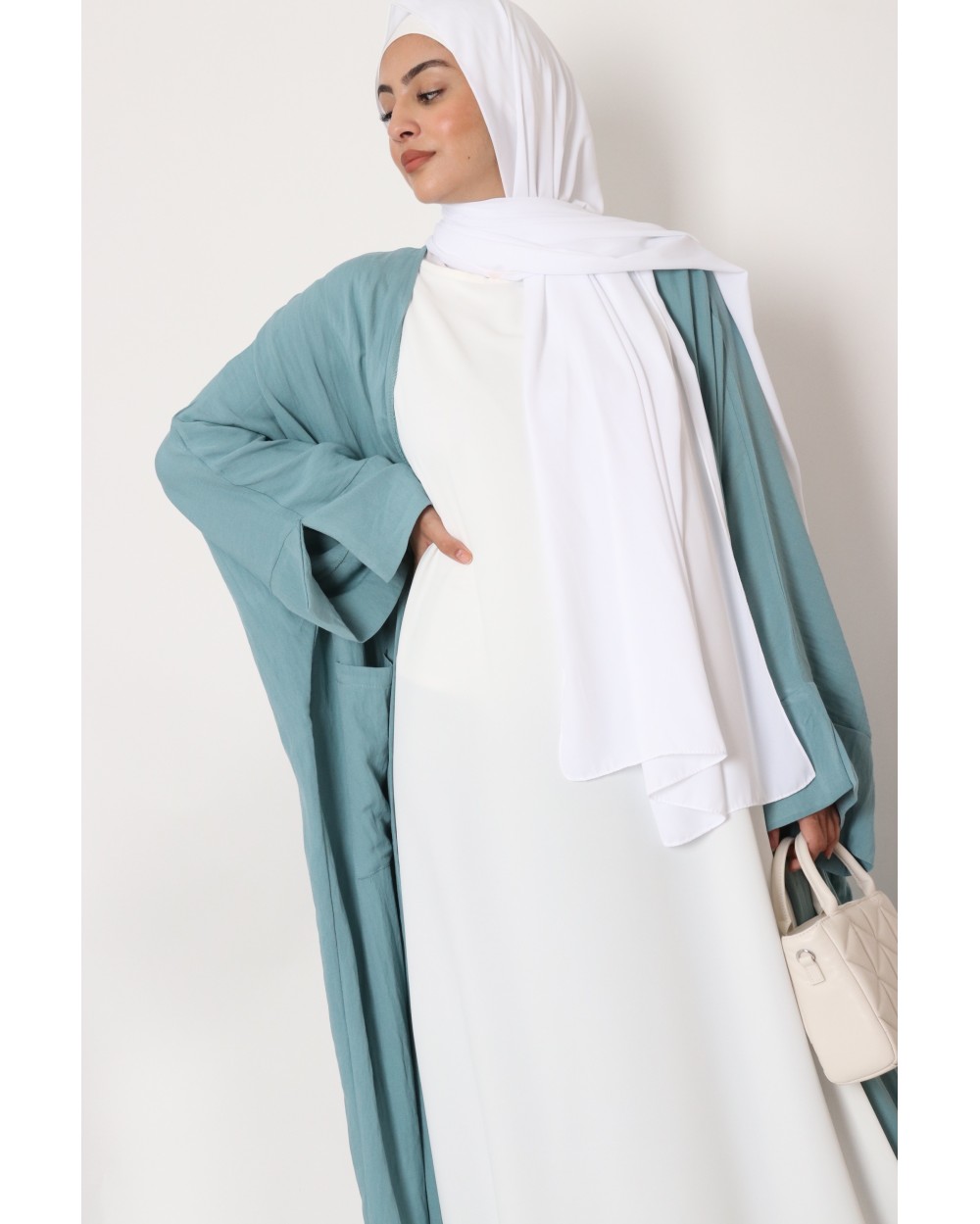 Linen butterfly cut kimono