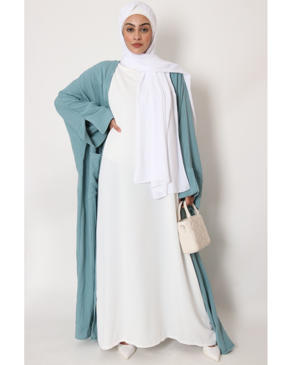 Linen butterfly cut kimono