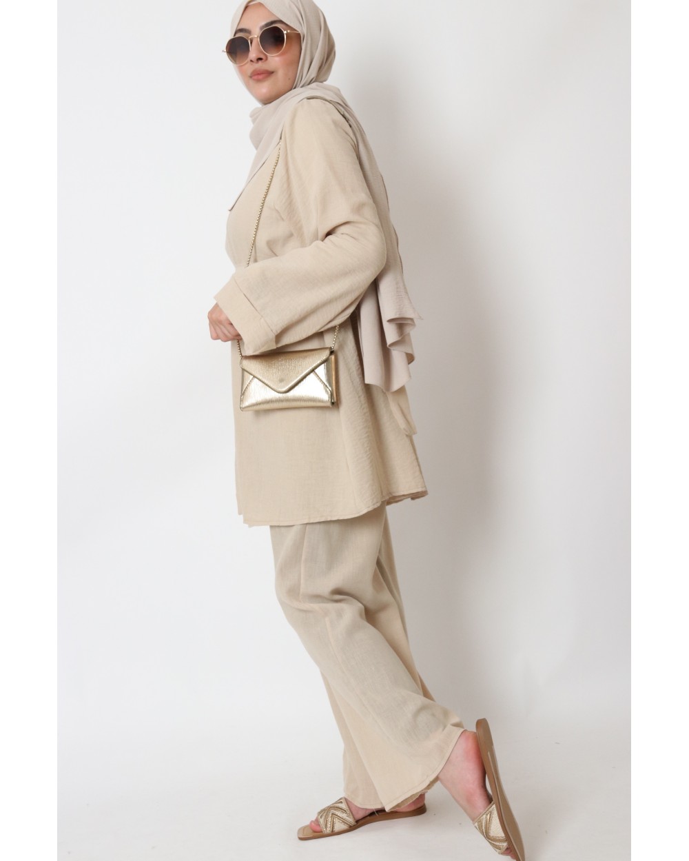 Ensemble Kimono et pantalon en lin