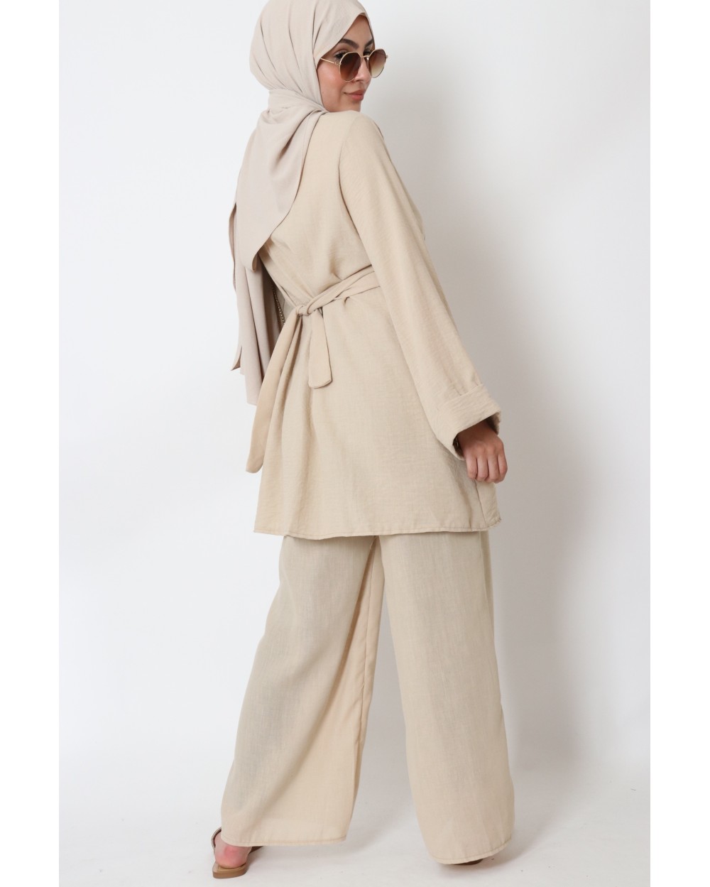 Ensemble Kimono et pantalon en lin