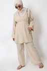 Linen kimono and pants set