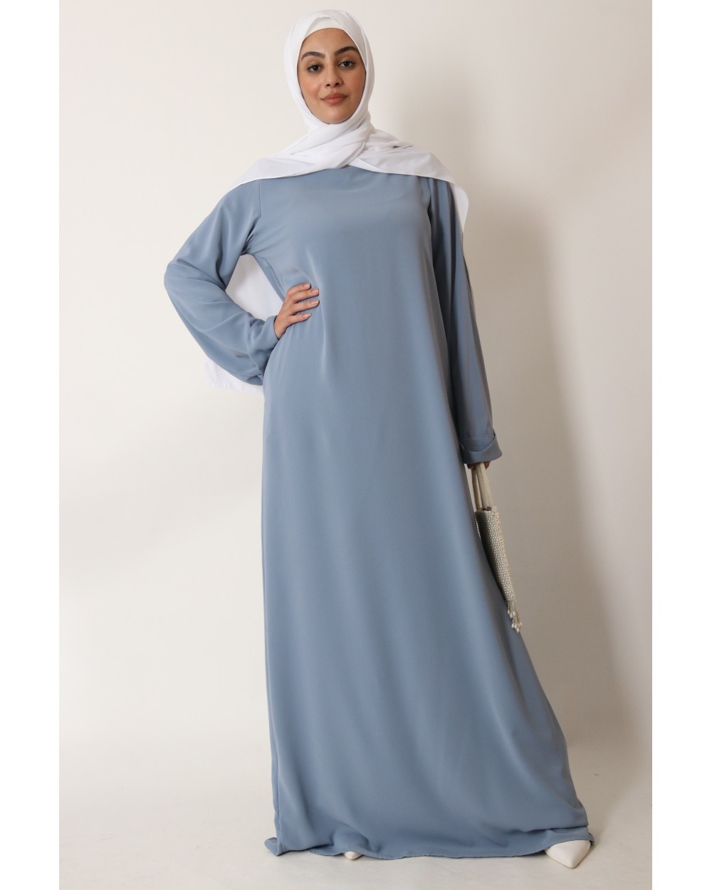 Tall Lapel Sleeve Abaya Plus Size