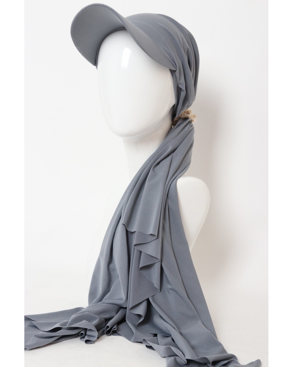 Hijab à enfiler avec casquette intégrée