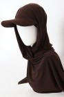 Hijab à enfiler avec casquette intégrée