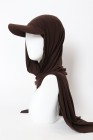 Hijab à enfiler avec casquette intégrée