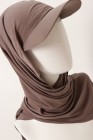 Hijab à enfiler avec casquette intégrée