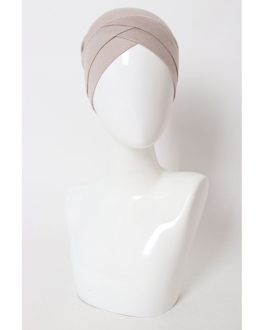 Viscose cotton closed crossover beanie