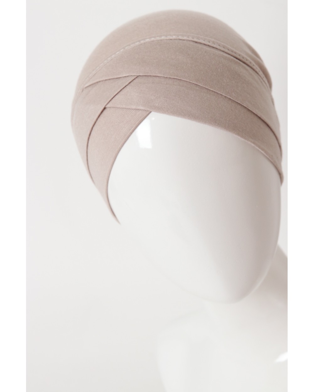 Viscose cotton closed crossover beanie