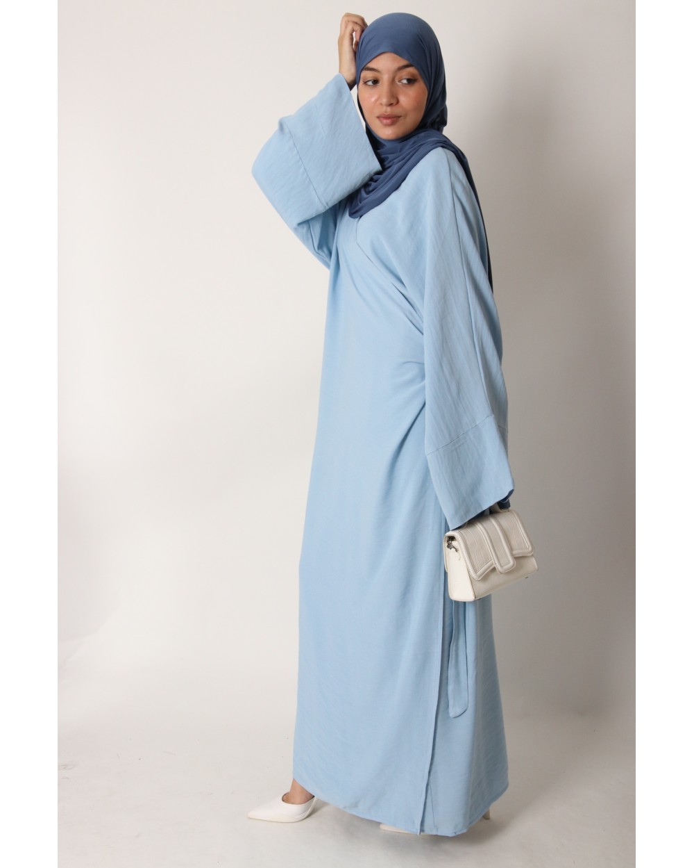 Robe kimono cache cœur lin