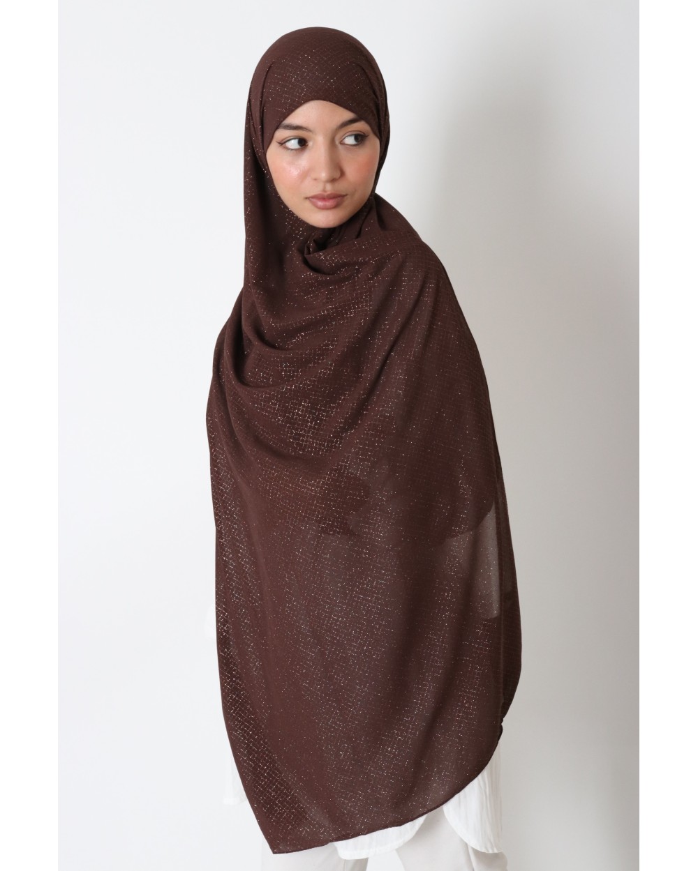 Hijab carreaux paillettés