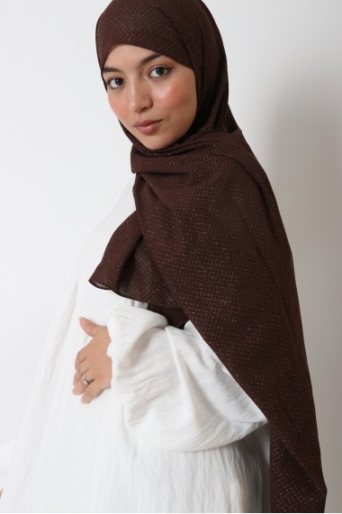 Hijab carreaux paillettés