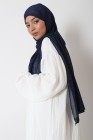 Hijab rectangulaire crêpe fine pailletée