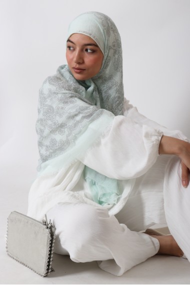 Maxi Hijab imprimé dentelle