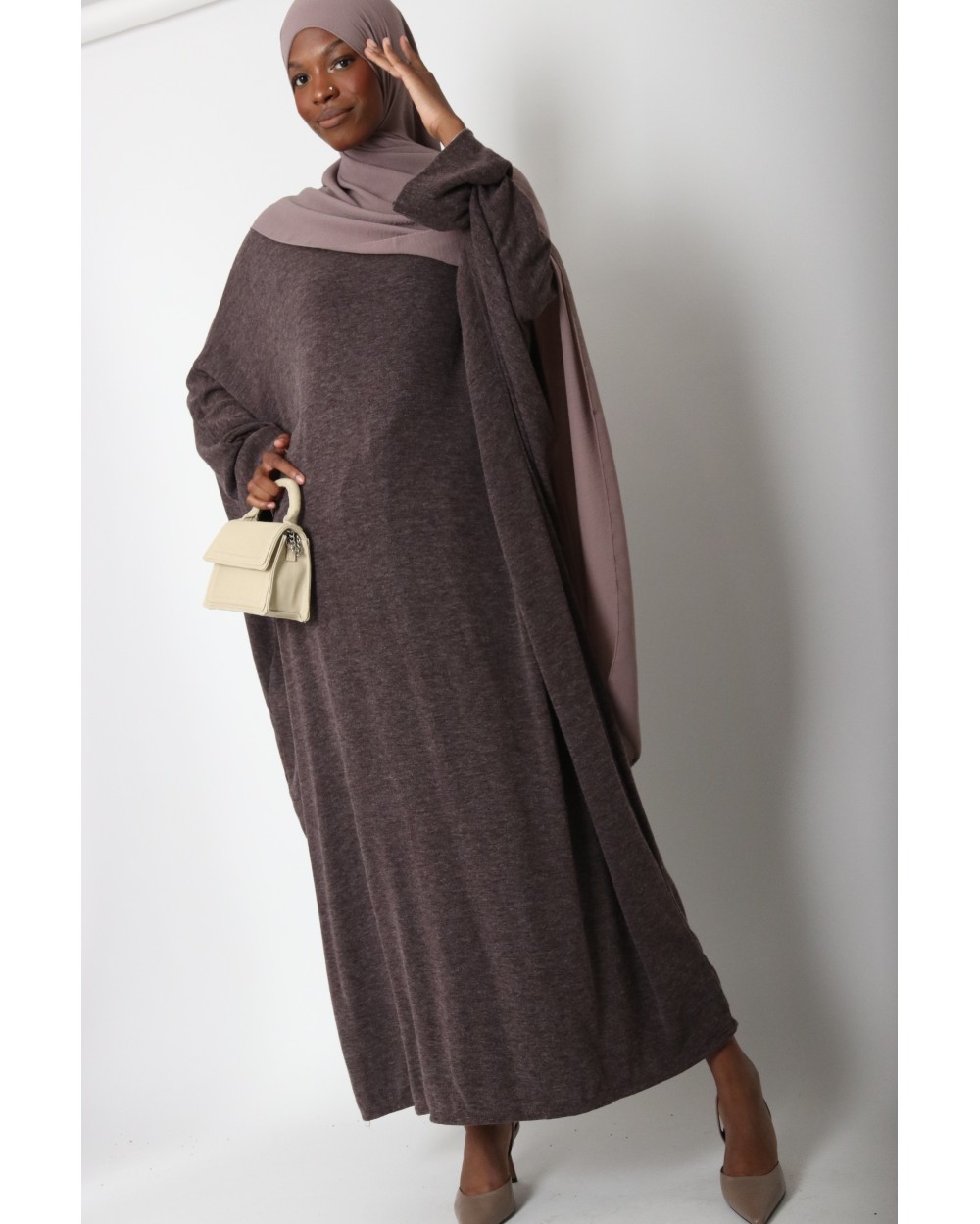 Abaya papillon en maille