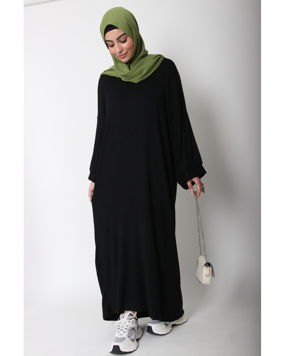 Ribbed sweater dress