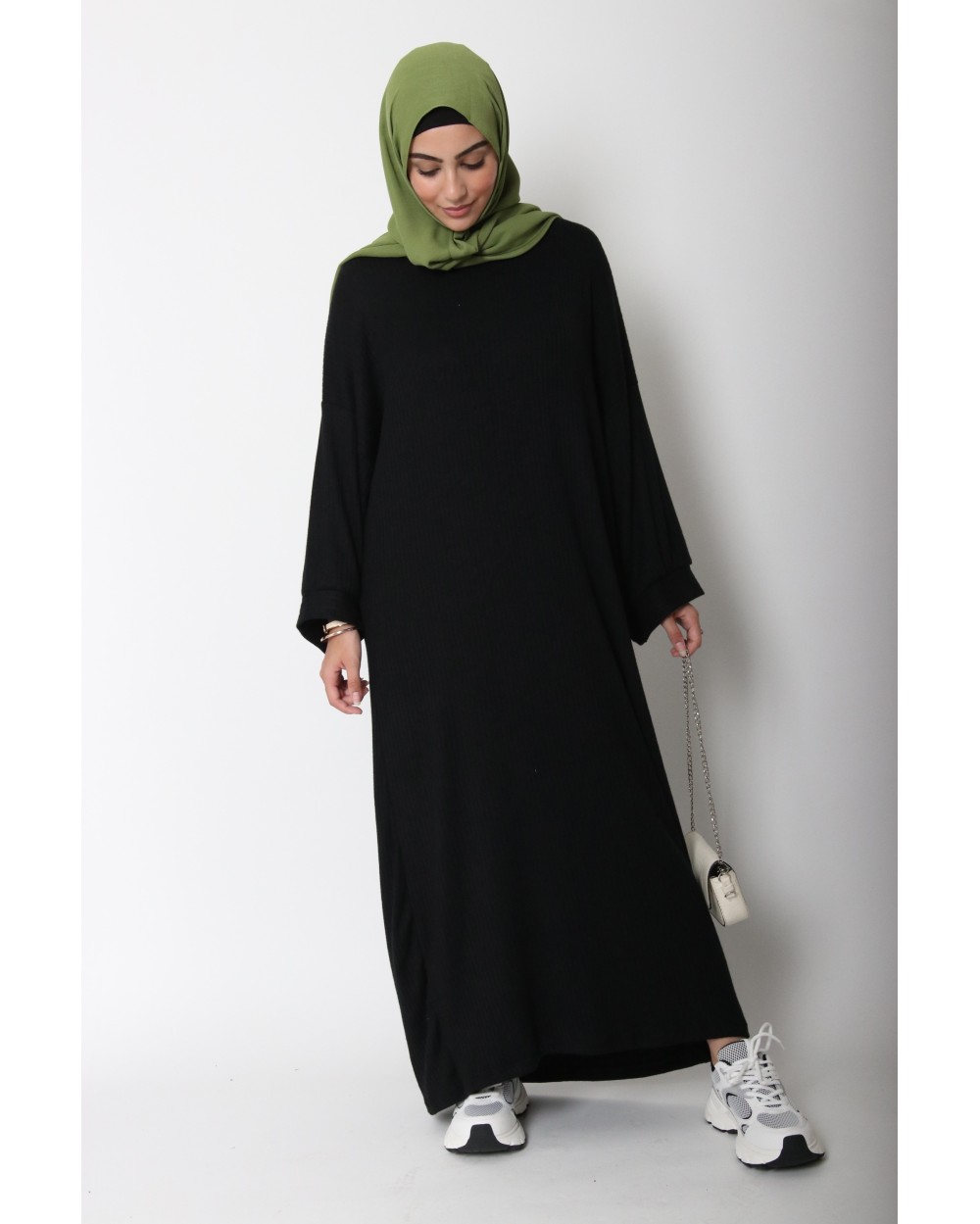 Ribbed sweater dress