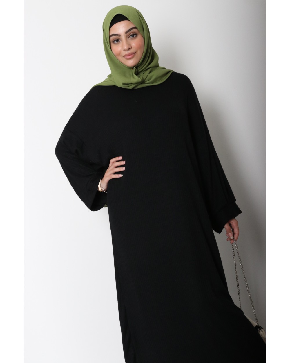 Ribbed sweater dress